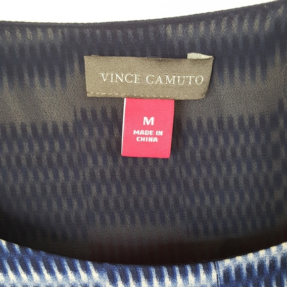 4/$25  Vince Camuto Stripe Asymmetrical Tank Top M - Picture 3 of 4